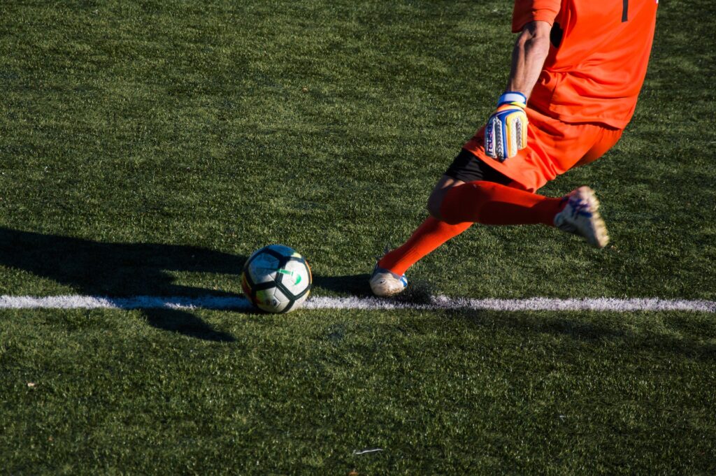 man hitting the ball